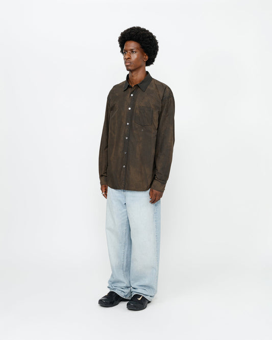 CHEMISE CLASSIQUE MANCHES LONGUES IMPRIMÉ EFFET VAPORISÉ