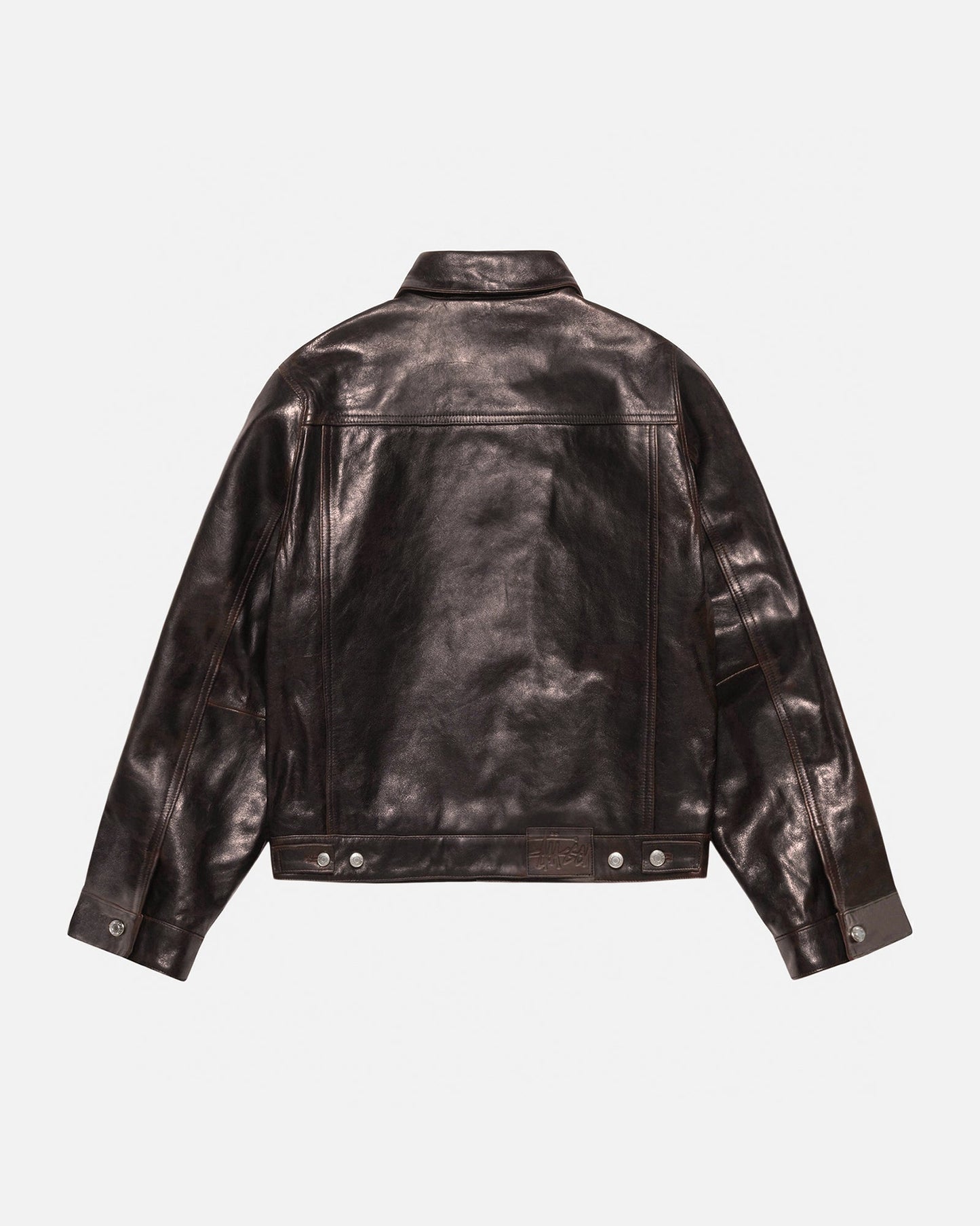 BLOUSON EN CUIR STYLE CAMIONNEUR