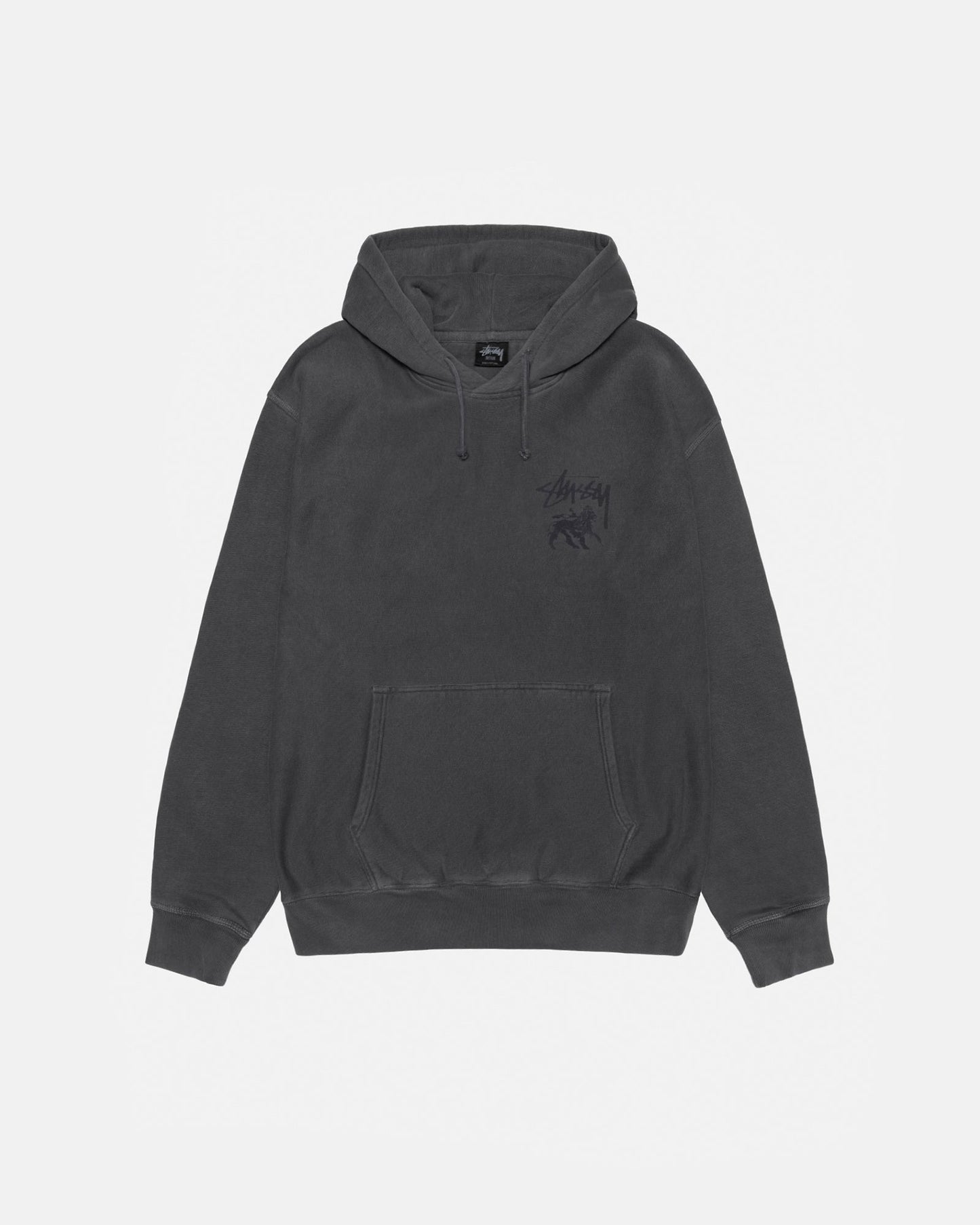 SWEAT À CAPUCHE LION RASTA TEINT EN PIÈCE