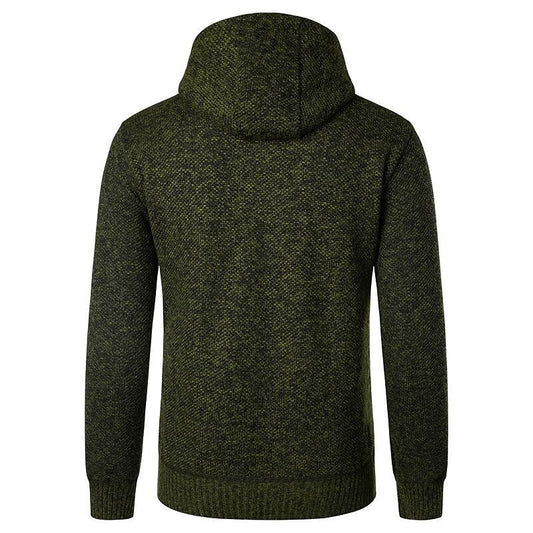 Herren-Fleece-Cardigan mit Steppfutter und Reißverschluss