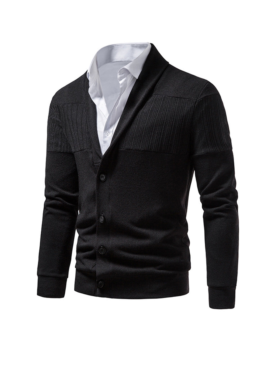 Cardigan décontracté en patchwork Brent (chemise non incluse)