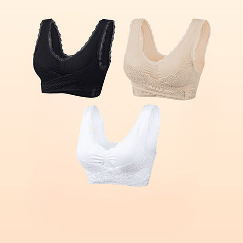 🎁Achetez-en 1, obtenez-en 2 GRATUITS🎁 - Soutien-gorge Confortable Corset Bretelles Croisées à Boucles Latérales Dentelle