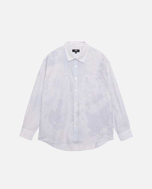 CHEMISE CLASSIQUE MANCHES LONGUES POPELINE DÉLAVÉE