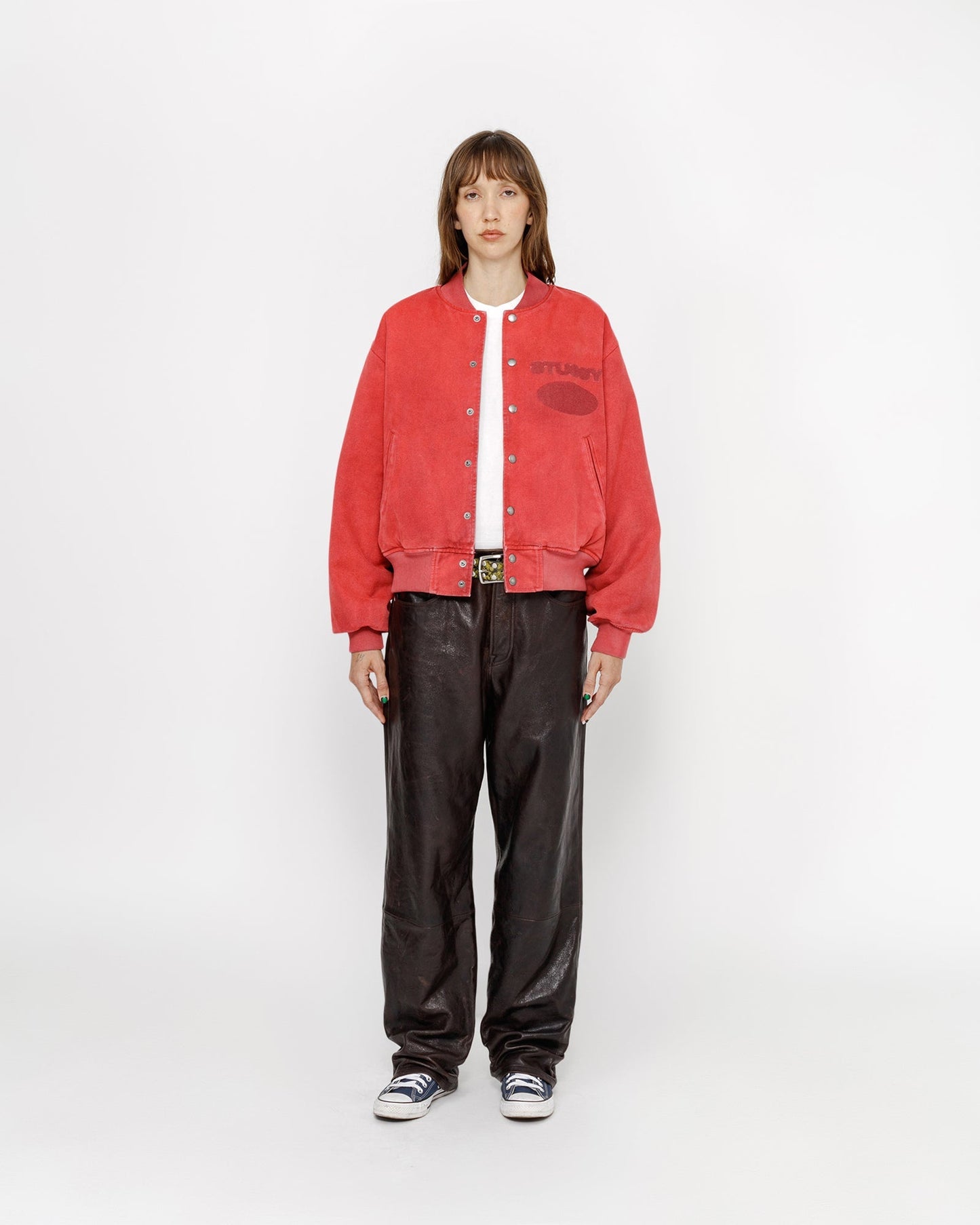 BLOUSON TEDDY EN TOILE AVEC LOGO FANTÔME
