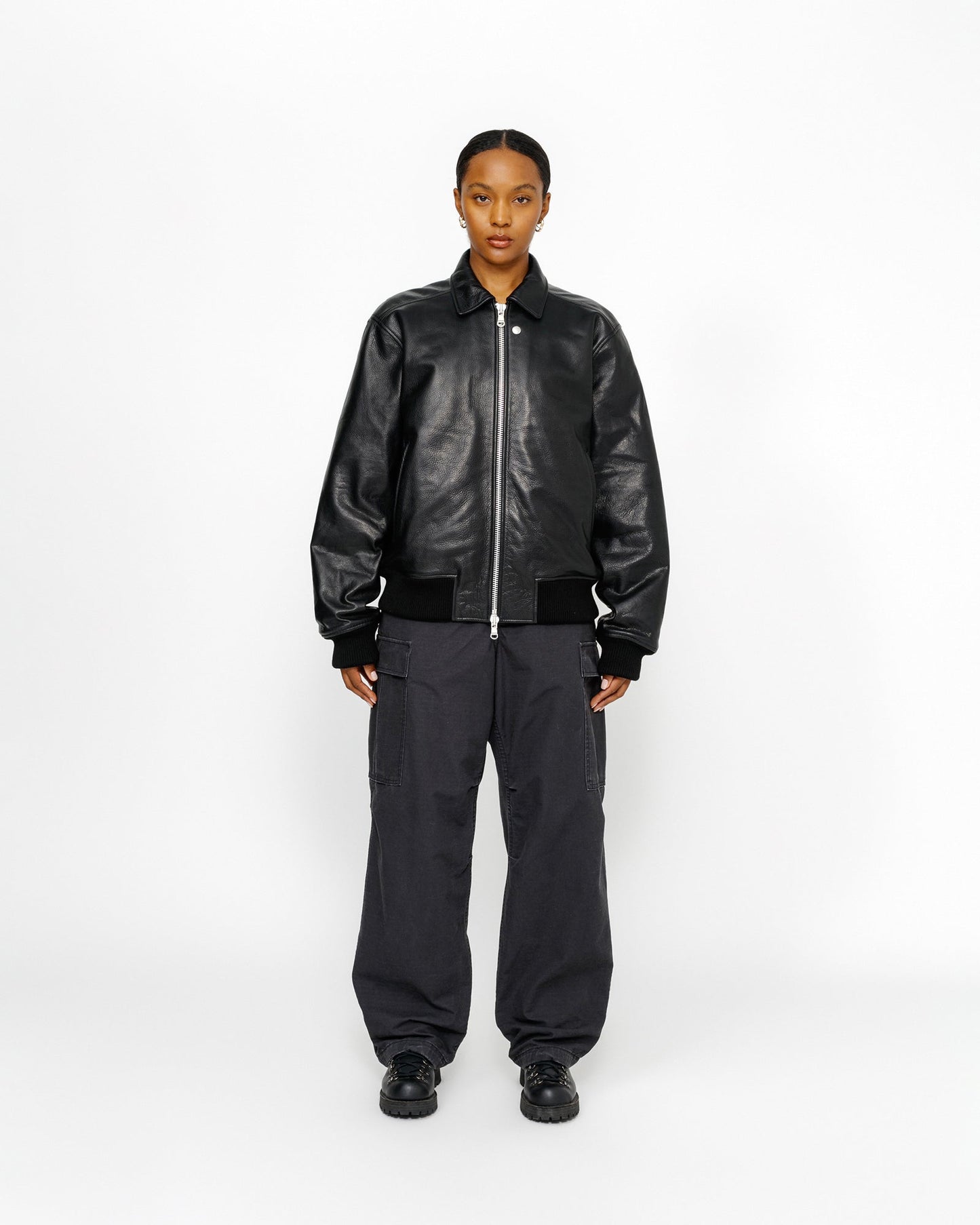 BLOUSON D'AVIATEUR EN CUIR