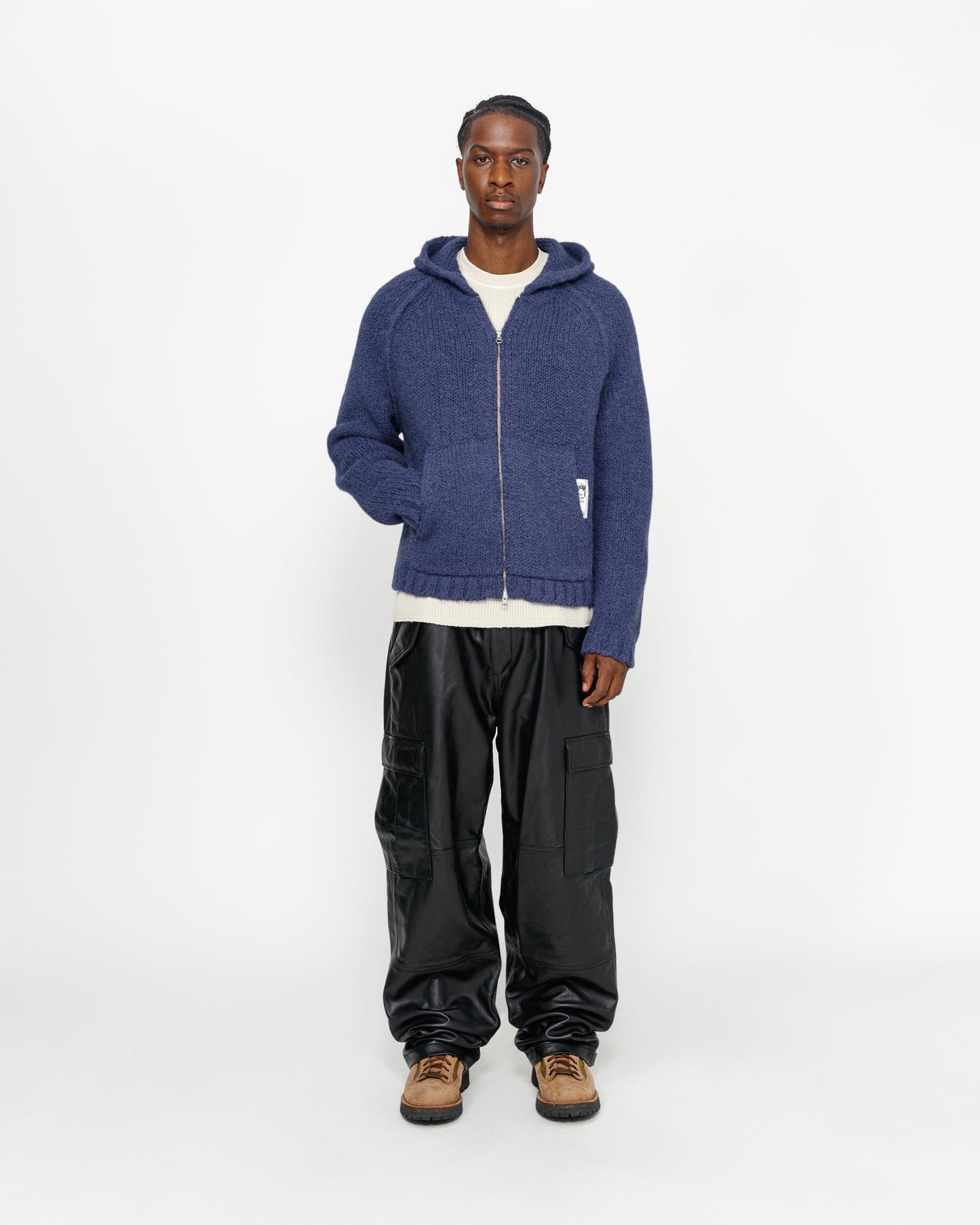 SWEAT À CAPUCHE ZIPPÉ EN MAILLE ÉPAISSE