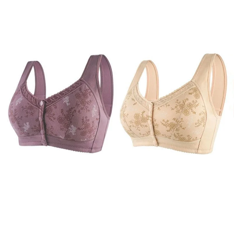 ✨Dernier jour : 1 acheté, 1 offert✨ Soutien-gorge en coton à fermeture avant