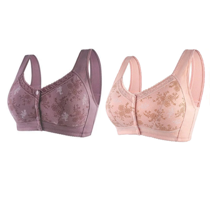 ✨Dernier jour : 1 acheté, 1 offert✨ Soutien-gorge en coton à fermeture avant