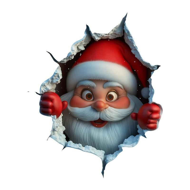 🎄🔥2D Weihnachten Kreativer Wandaufkleber